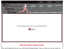 Tablet Screenshot of macssportstiming.com